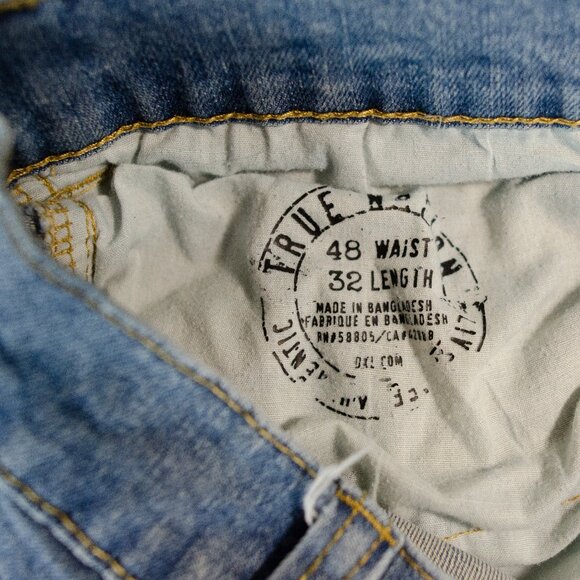 True Nation Light Wash Relaxed Tapered Jeans 48x32 - Picture 1 of 2